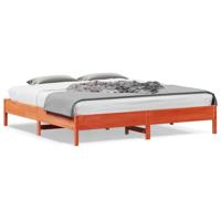 Bedframe massief grenenhout wasbruin 200x200 cm - thumbnail