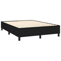 Boxspring met matras stof zwart 140x200 cm - thumbnail