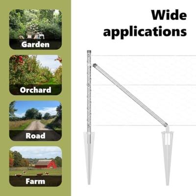 VidaXL Afrasteringspaal zilver 25 x 0,6 m (50 mm gaas) staal