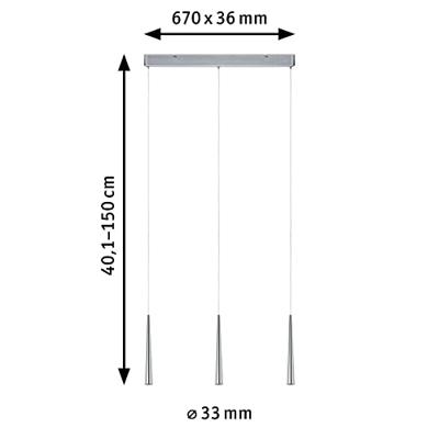 Paulmann Gutta 70930 LED-hanglamp LED LED vast ingebouwd 21 W Aluminium (geborsteld) Paulmann Gutta 70930 LED-hanglamp LED LED vast ingebouwd 21 W Aluminium (geborsteld)