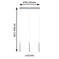 Paulmann Gutta 70930 LED-hanglamp LED LED vast ingebouwd 21 W Aluminium (geborsteld) - thumbnail
