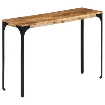 Wandtafel 110x35x76 cm massief mangohout en ijzer bruin