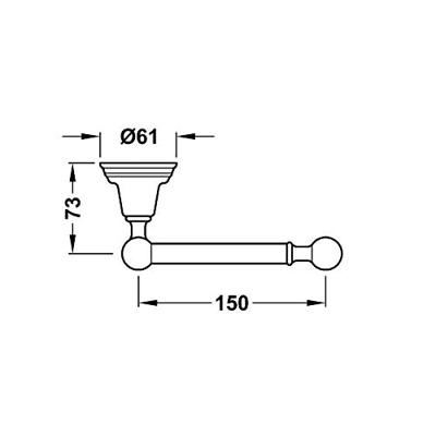 Toiletrolhouder Tres Clasic Zonder Deksel RVS Toiletrolhouder Tres Clasic Zonder Deksel RVS