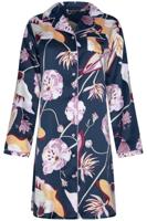 Chique satijnen doorknoopnachthemd bloemen - thumbnail