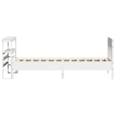 Bedframe zonder matras massief grenenhout wit 75x190 cm Bedframe zonder matras massief grenenhout wit 75x190 cm
