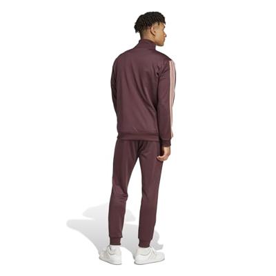 Adidas Basic 3 Stripes Trainingspak Heren Donkerrood - Maat S - Kleur: Bordeaux | Soccerfanshop