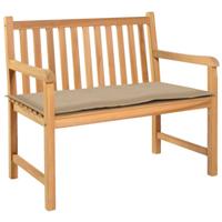 VidaXL Tuinbankkussen 100x50x4 cm oxford stof beige - thumbnail