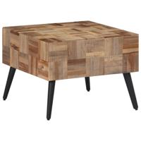 Salontafel 55x55x40 cm massief gerecycled teakhout grijs - thumbnail
