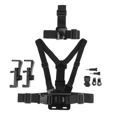 MOJOGEAR A02 Head & Chest Strap Kit voor GoPro en smartphone