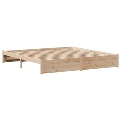 Bedframe zonder matras massief grenenhout 200x200 cm