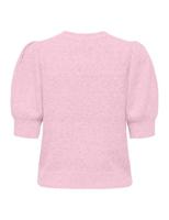Only Onlrica Life 2/4 Pullover Ex Knt 15318551 Trui Korte Mouw Pink-a-boo Melange - thumbnail