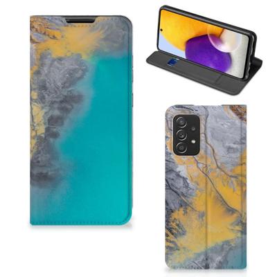 Samsung Galaxy A72 (5G/4G) | Standcase | Marble Blue Gold