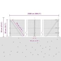 VidaXL Afrasteringspaal groen 25 x 0,5 m (16 x 16 mm gaas) staal - thumbnail