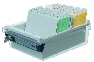 HAN HAN - Kartei - für A6 - Hellgrau, Translucent 966-S-631 Kaartenbak Lichtgrijs Aantal kaarten (max.): 800 kaarten DIN A6 liggend HAN HAN - Kartei - für A6 - Hellgrau, Translucent 966-S-631 Kaartenbak Lichtgrijs Aantal kaarten (max.): 800 kaarten DIN A6 liggend