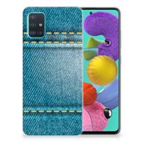 Samsung Galaxy A51 Silicone Back Cover Jeans - thumbnail