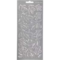 Creativ Company Stickers, twijgen, vel 10x23 cm, zilver, 1 vel - thumbnail