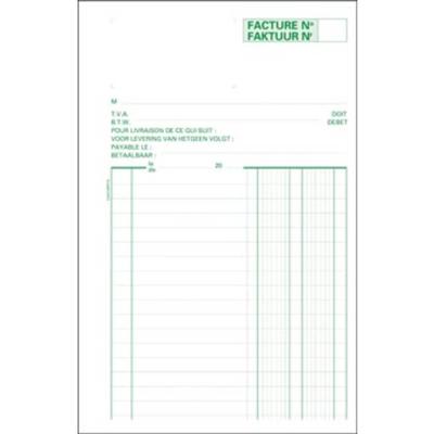 Exacompta factuurboek, ft 21 x 13,5 cm, tweetalig, dupli (50 x 2 vel)