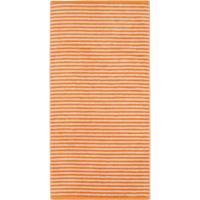 Cawö Cawo Campus Ringel Gastendoekje 30x50 mandarine - thumbnail