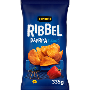 Jumbo Ribbel Paprika Chips 335 g