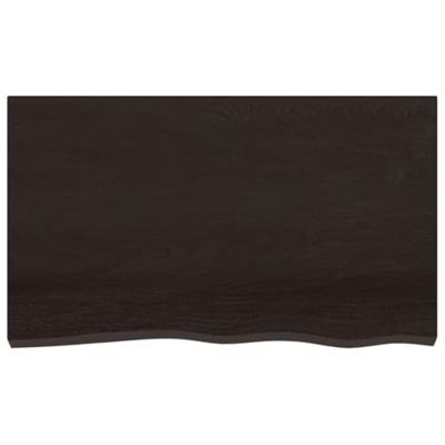 Wandschap 100x60x6 cm behandeld massief eikenhout donkergrijs Wandschap 100x60x6 cm behandeld massief eikenhout donkergrijs
