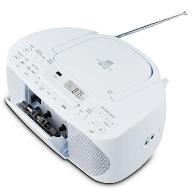 MEDION E65010 Stereo radio (CD-speler, cassette, USB-aansluiting, AUX audio-ingang, MP3-weergave. FM PLL radio, geheugen voor 40 zenders, batterijvoeding, afstandsbediening) blauw