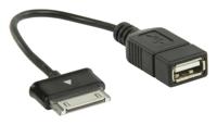Data en Oplaadkabel Samsung 30-Pins Male - USB A Female 0.20 m Zwart - thumbnail