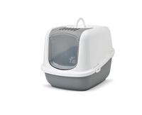 SAVIC Nestor Jumbo Wit-Grijs - gesloten kattenbak - 66,5x48,5x46,5 cm - 1 st. - thumbnail