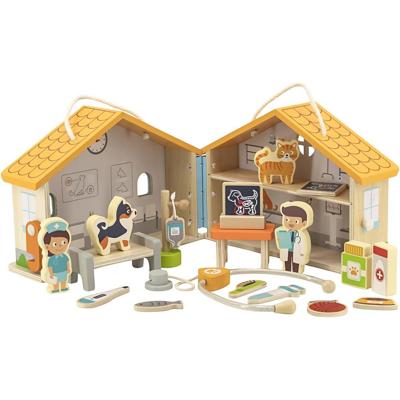 VIGA dierenziekenhuis, h: 17 cm, l: 22 cm, b: 12 cm, 19 onderdelen/ 1 doos