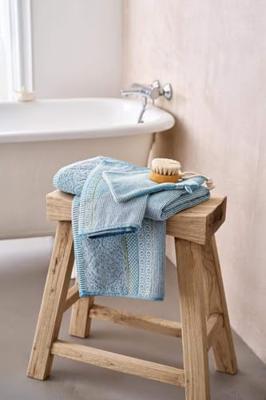 Pip Studio Pip Studio Soft Zellige handdoek Blauw Grijs 55x100 cm
