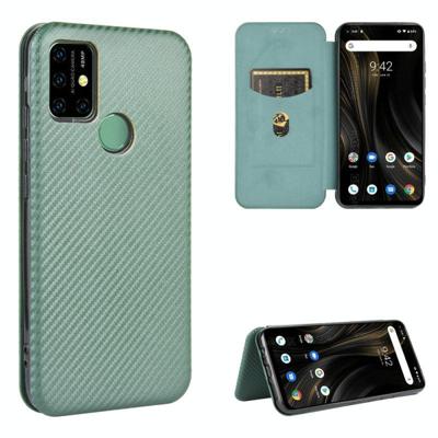 Voor UMIDIGI Power 3 Carbon Fiber Texture Magnetic Horizontal Flip TPU + PC + PU Leather Case met kaartsleuf(groen) Voor UMIDIGI Power 3 Carbon Fiber Texture Magnetic Horizontal Flip TPU + PC + PU Leather Case met kaartsleuf(groen)