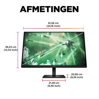 OMEN by HP 27 inch QHD 165 Hz gamingmonitor - OMEN 27q