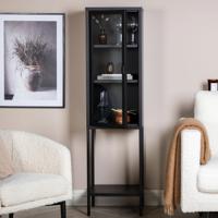 Nohr Vitrinekast 'Carmilla' 150 x 40cm, kleur Zwart - thumbnail