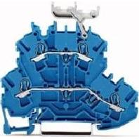 WAGO 2002-2234 Doorgangsklem 2-etages 5.20 mm Spanveer Toewijzing: N, N Blauw 50 stuk(s) - thumbnail