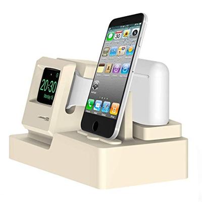 3 in 1 houder geschikt voor de Apple Watch & Airpods & iPhone - Beige 3 in 1 houder geschikt voor de Apple Watch & Airpods & iPhone - Beige