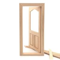 1:12 Mini huis speelgoed meubels accessoire simulatie deur (originele kleur) - thumbnail