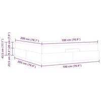 Bedframe met opslag Donkergrijs 180 x 200 cm Stof - thumbnail