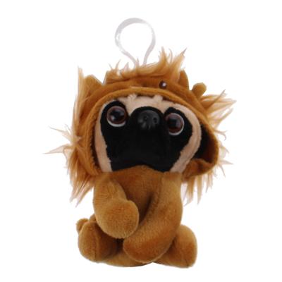Kamparo sleutelhanger Pugs and Kisses leeuw 11 cm bruin
