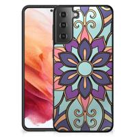 Samsung Galaxy S21 Bloemen Hoesje Purple Flower - thumbnail