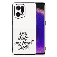 OPPO Find X5 | Telefoon Hoesje | met tekst Heart Smile - thumbnail