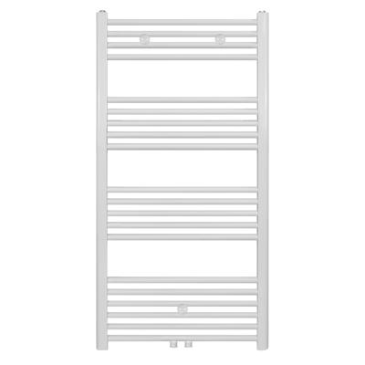 Belrad Handdoekradiator - middenaansluiting - 1200X600mm - 616 Watt - Wit Mat Geborsteld BWM1200600 Belrad Handdoekradiator - middenaansluiting - 1200X600mm - 616 Watt - Wit Mat Geborsteld BWM1200600