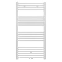 Belrad Handdoekradiator - middenaansluiting - 1200X600mm - 616 Watt - Wit Mat Geborsteld BWM1200600 - thumbnail