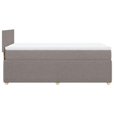 Boxspring met matras stof taupe 80x200 cm