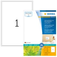 Etiket HERMA recycling 10736 199.6x289.1mm 80stuks wit - thumbnail