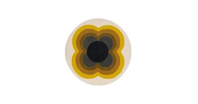 Orla Kiely - Sunflow Yellow 60006 - 150 rond Vloerkleed