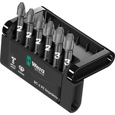 Wera Mini-Check Impaktor 3 05057692001 Bitset 6-delig Kruiskop Pozidriv Impactor technologie Wera Mini-Check Impaktor 3 05057692001 Bitset 6-delig Kruiskop Pozidriv Impactor technologie