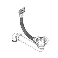 VidaXL Gootsteen enkele bak rond graniet wit - thumbnail