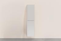 Kolomkast Wiesbaden Novira 160x40x35 cm Afgeronde Hoeken Geribbeld Mat Wit - thumbnail