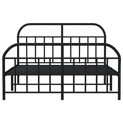 Bedframe met voetbord zonder matras metaal zwart 160x200 cm