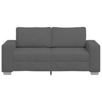 Loveseat bank 140 cm corduroy stof donkergrijs - thumbnail