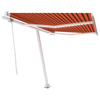 Luifel automatisch met LED windsensor 300x250 cm oranje bruin